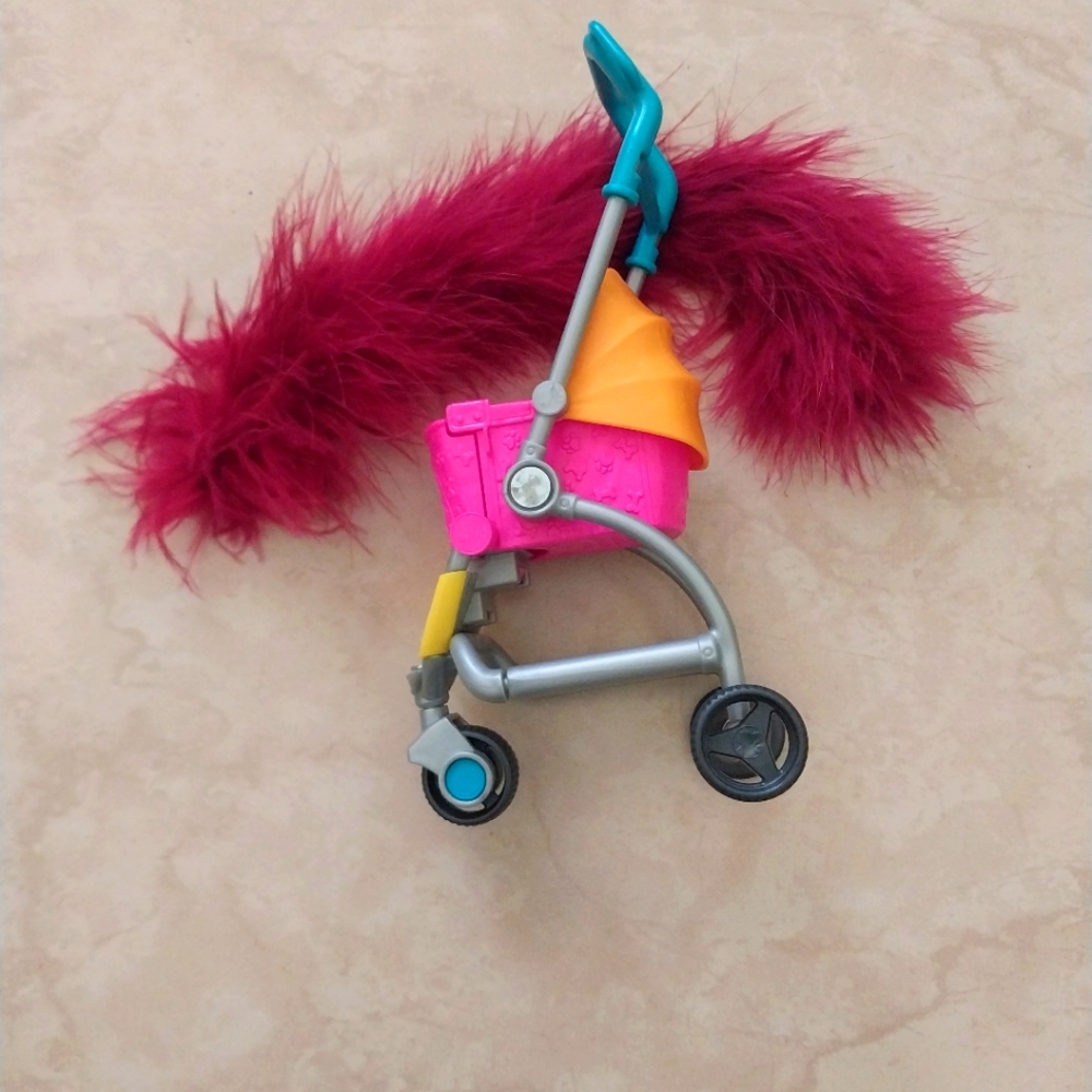 Barbie Stroll N' Play Pups Dog Toy Stroller with Pink and Orange Accents
